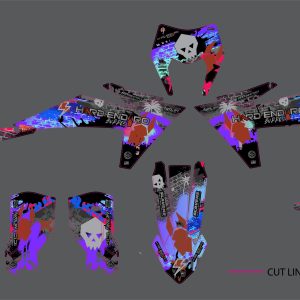 Hard Enduro Burros Miami Vice Edition KTM 300 Premium Grunge Graphics Kit