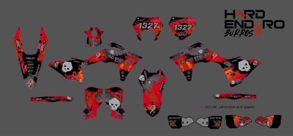 Hard Enduro Burros Edition Gas Gas 300 Premium Grunge Graphics Kit